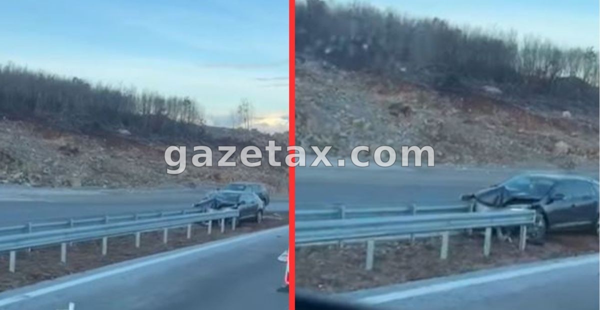 Vetaksidentohet vetura në Dollc të Klinës, përfundon në mbrojtëset e rrugës