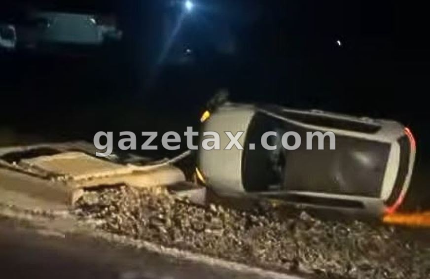 Aksident trafiku në Rahovec, vetura del nga rruga dhe rrokulliset